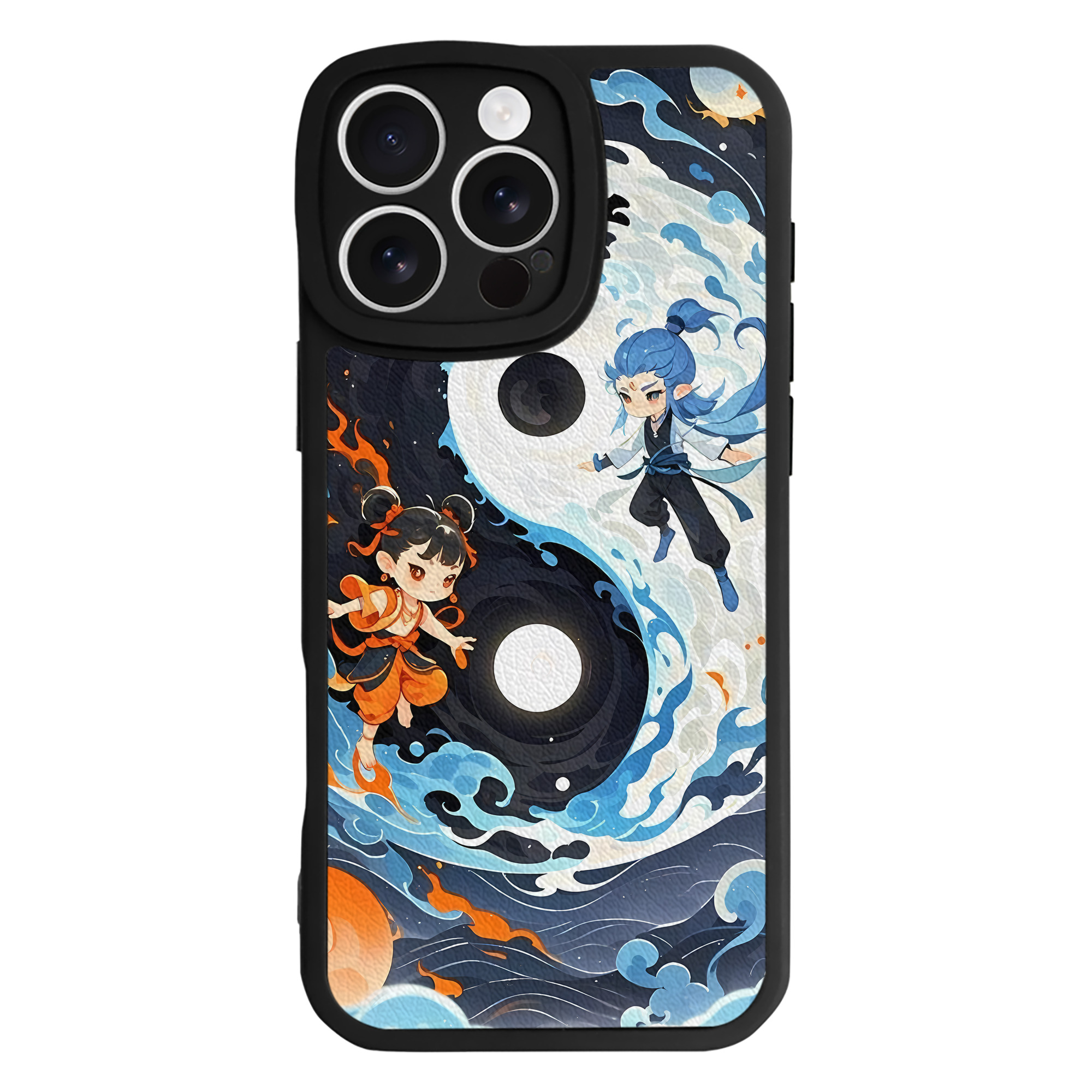 （画像用） Ne Zha 2 ナタ 魔童の大暴れ 【iPhone 16シリーズ対応】シリコンスマホケース（レザー調） 材質：シリコン